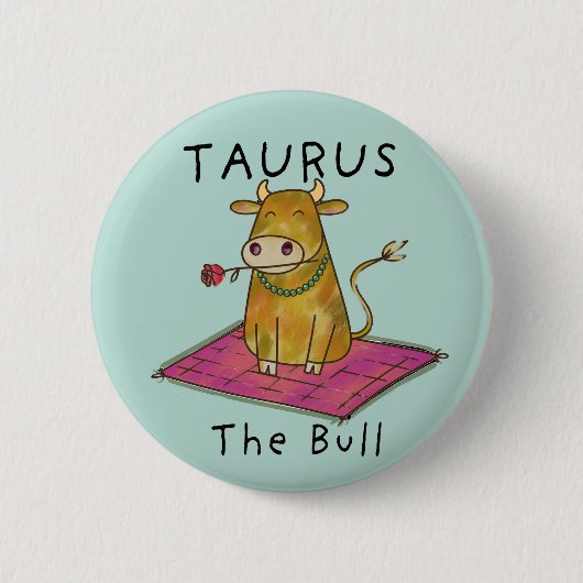 Taurus das Sternbild Bull zodiac Button (Vorderseite)