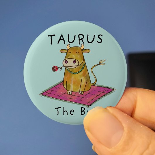 Taurus das Sternbild Bull zodiac Button