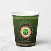 Taurus - Das zodiakische Zeichen Pappbecher (Rückseite)