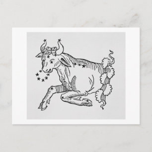 Taurus (der Bull) eine Abbildung aus der "Poetic Postkarte