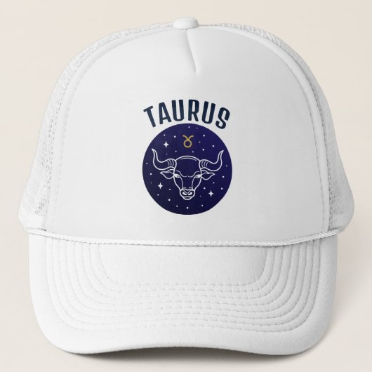 Taurus der Bull Zodiac Design Hat Truckerkappe (Vorderseite)