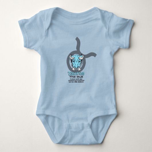 Taurus der Bulle zodiac Astrologie Baby Junge Strampler (Vorderseite)