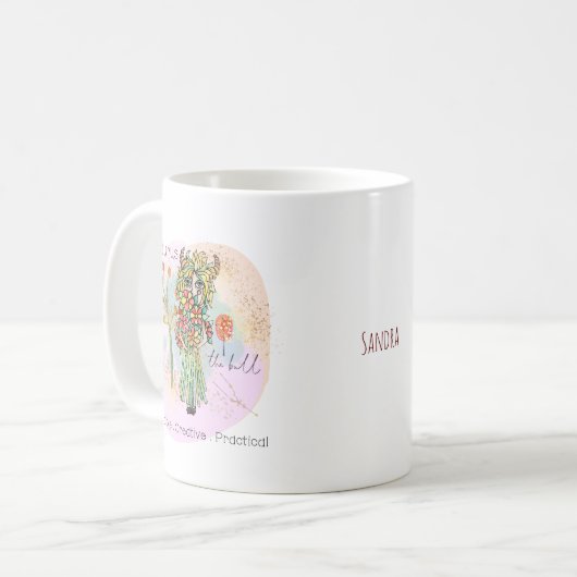 Taurus Der Name des Bull Zodiac Kaffeetasse (Vorderseite Links)