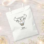 Taurus der Stier Schwarzes Gold personalisiert zod Geschenktütchen (Ausgeschnitten)