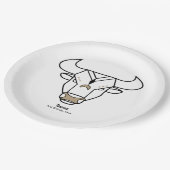 Taurus der Stier Schwarzes Gold personalisiert zod Pappteller (Schrägansicht)