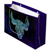 Taurus der Stier zodiac Geschenktasche Große Geschenktüte (Vorderseite Schrägansicht)