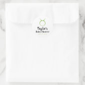 TAURUS die Bull Green Astrologie Zodiac Baby Dusch Runder Aufkleber (Tasche)