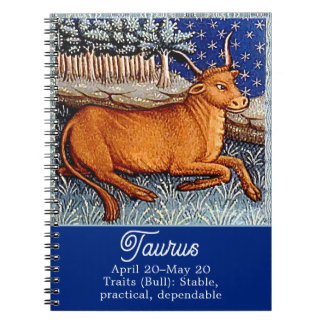 Taurus Die Bull Zodiac Sign Geburtstagsparty Notizblock