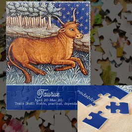 Taurus Die Bull Zodiac Sign Geburtstagsparty Puzzle