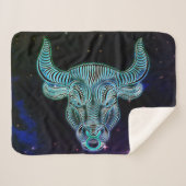 Taurus die Bulle zodiac Decke Sherpadecke (Vorderseite (Horizontal))