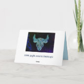 Taurus die Bulle zodiac Grußkarte Karte (Rückseite)