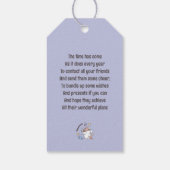 Taurus Dreams - Sleepy Zodiac Bunny Pattern Geschenkanhänger (Rückseite)