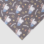 Taurus Dreams - Sleepy Zodiac Bunny Pattern Seidenpapier (Ausschnitt)