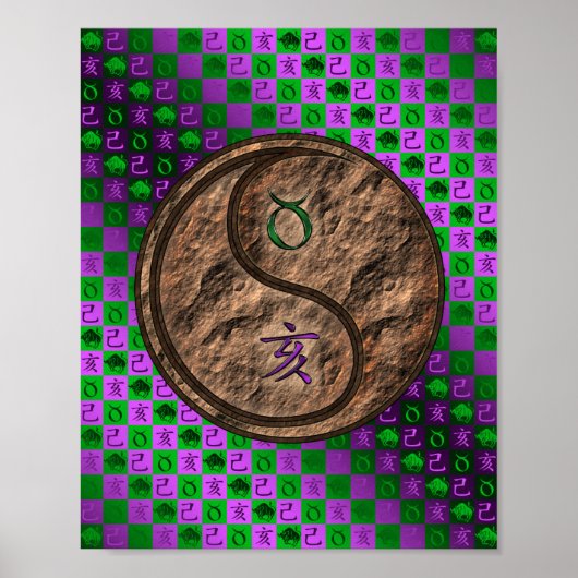 Taurus & Earth Boar Poster (Vorne)