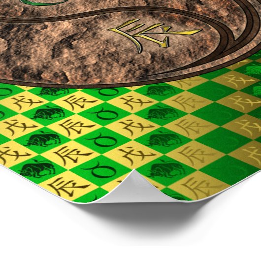 Taurus & Earth Dragon Poster (Ecke)