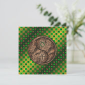 Taurus & Earth Horse Karte (Stehend Vorderseite)