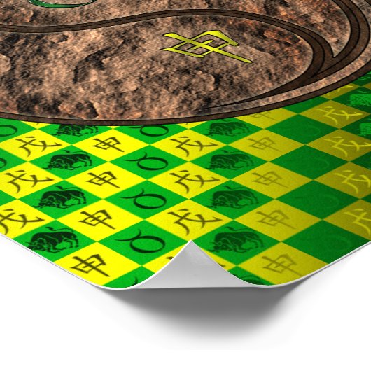 Taurus & Earth Monkey Poster (Ecke)