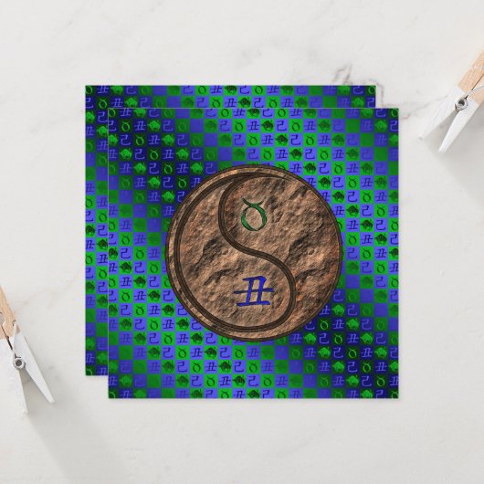 Taurus & Earth Ox Karte (Vorderseite/Rückseite Beispiel)