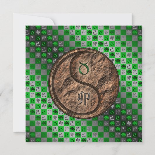 Taurus & Earth Rabbit Karte (Vorderseite)