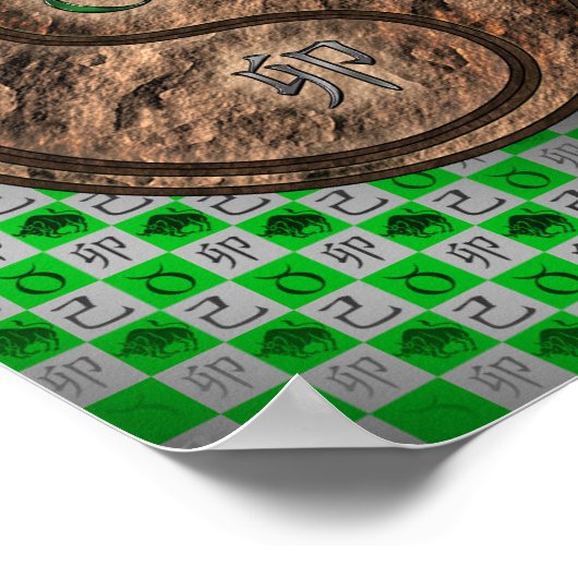 Taurus & Earth Rabbit Poster (Ecke)