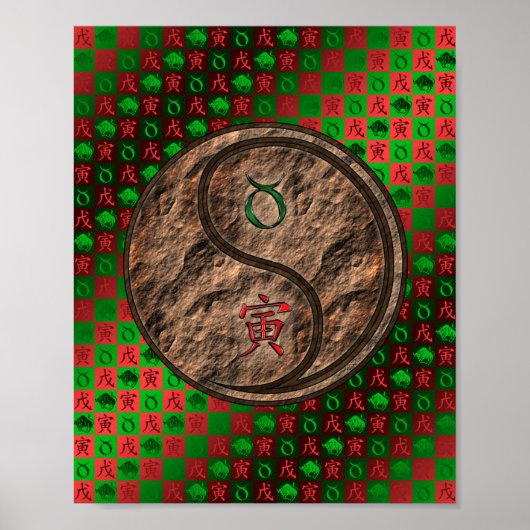 Taurus & Earth Tiger Poster (Vorne)