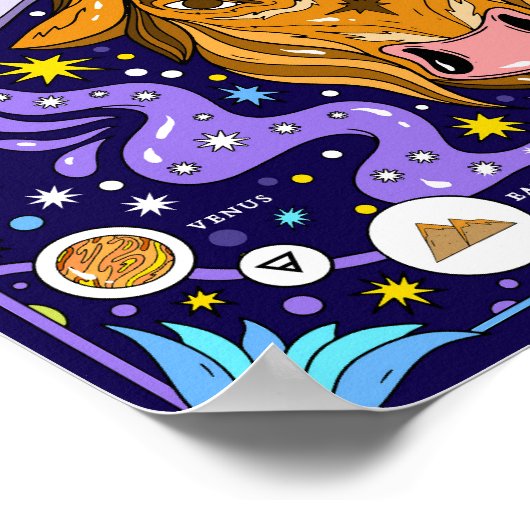 Taurus: "Earthly Elegance" Zodiac Poster (Ecke)