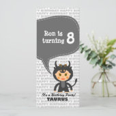 Taurus Einladung Geburtstagsparty (Stehend Vorderseite)