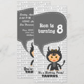 Taurus Einladung Geburtstagsparty (Vorne/Hinten)