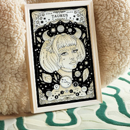 Taurus Elegant und Grounded - Zodiac Wall Art Poster