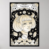 Taurus Elegant und Grounded - Zodiac Wall Art Poster (Vorne)