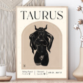Taurus Feminine Zodiac Poster