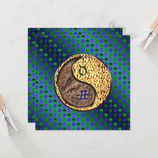 Taurus & Feuer Ox Karte (Vorderseite/Rückseite Beispiel)