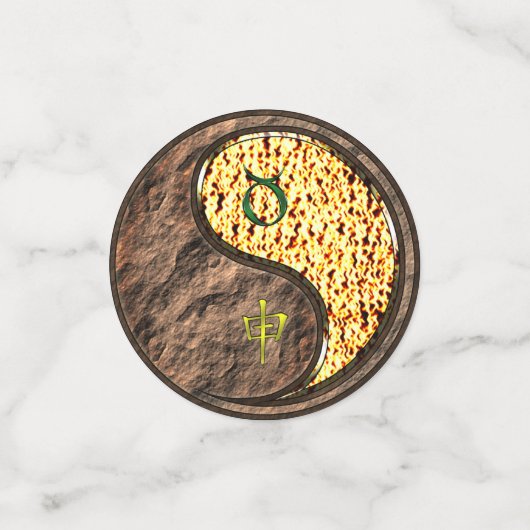 Taurus & Fire Monkey Konfetti (Klein Vorderseite)