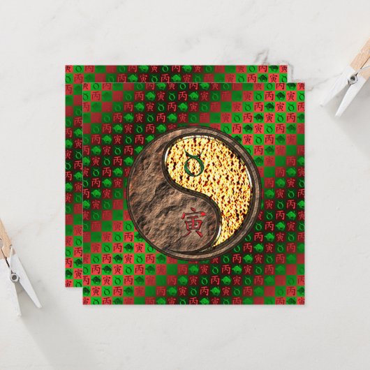 Taurus & Fire Tiger Karte (Vorderseite/Rückseite Beispiel)