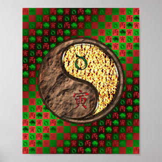 Taurus & Fire Tiger Poster