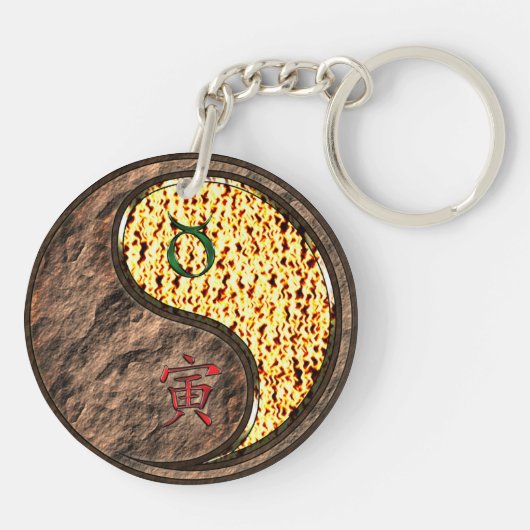 Taurus & Fire Tiger Schlüsselanhänger (Rückseite)