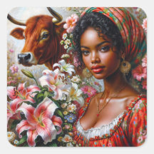 Taurus Frau mit Bull Floral