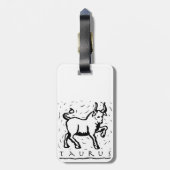 Taurus Geburtstag Jahr Astrologisches Zodiac-Zeich Gepäckanhänger (Rückseite vertikal)