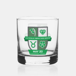 Taurus Geburtstagswappen™ für 1.-20. Mai Whiskyglas