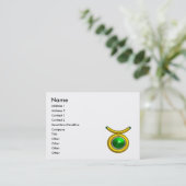 TAURUS GOLD ZODIAC JEWEL Emerald Green Visitenkarte (Stehend Vorderseite)