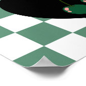 Taurus Gothic ästhetic Checkered Cherry Art Poster (Ecke)