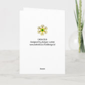 TAURUS / GREEN EMERALD GOLD ZODIAC BIRTHDAY JEWEL KARTE (Rückseite)