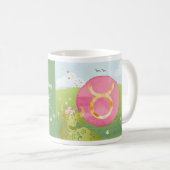 Taurus Green Pink Astrologie Zodiac Zeichen Kaffeetasse (VorderseiteRechts)