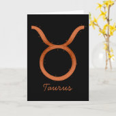 Taurus Greeting Card - Blank Karte (Gelbe Blume)