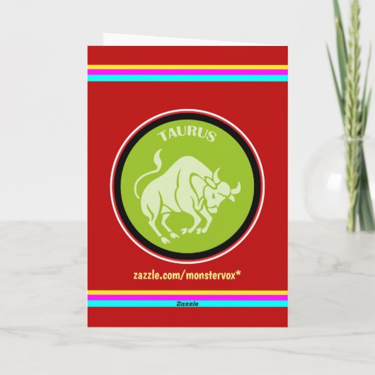Taurus Greeting Card Karte (Rückseite)