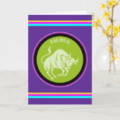 Taurus Greeting Card Karte (Gelbe Blume)