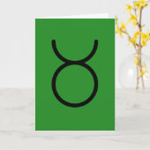 Taurus Greeting Card Karte (Gelbe Blume)