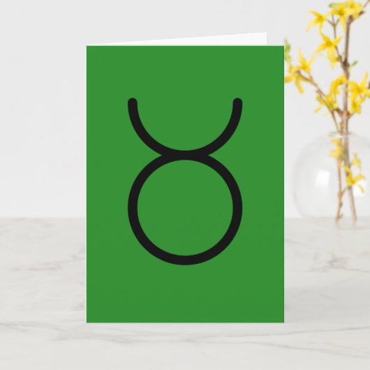 Taurus Greeting Card Karte (Gelbe Blume)