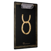 Taurus Hammergoldstylisierte Astrologie Klemmbrett (Rechts)