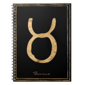 Taurus Hammergoldstylisierte Astrologie Notizblock (Vorderseite)